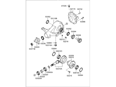 Hyundai 53000-25120 Carrier Assembly-Differential