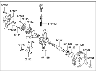 Hyundai 57100-2D101 Pump Assembly-Power Steering Oil