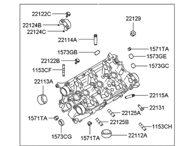 Hyundai 22100-38105 Head Assembly-Cylinder