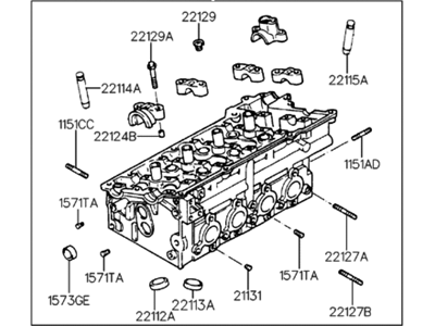 Hyundai 22100-26021 Head Assembly-Cylinder