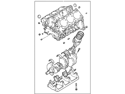 Hyundai 21102-35A01 Engine Assembly-Short
