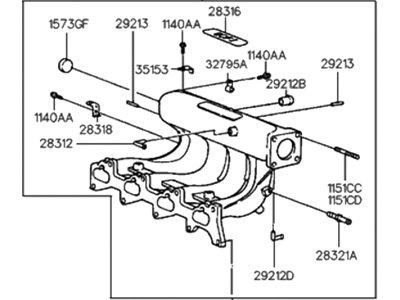 Hyundai 28310-23005 Manifold Assembly-Intake