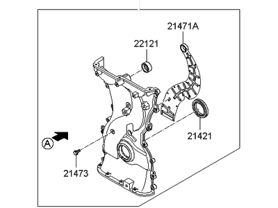 Hyundai 21350-2C101 Cover Assembly-Timing Chain