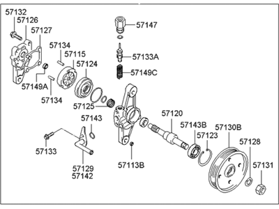Hyundai 57100-2D151 Pump Assembly-Power Steering Oil