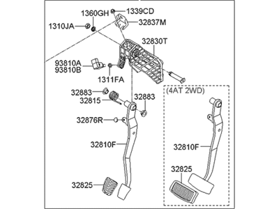 Hyundai 32800-1H200 Pedal Assembly-Brake