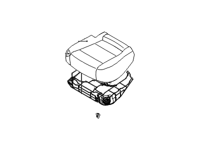 Hyundai 89105-3NFB0-NVN Cushion Assembly-Rear Seat,LH