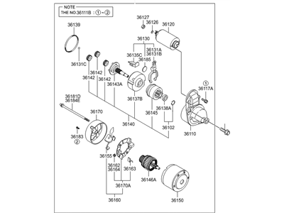 Hyundai 36100-23171 Starter Assembly