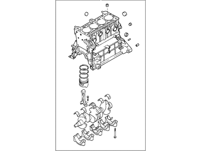 Hyundai 21102-26A02 Engine Assembly-Short