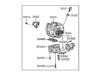 Hyundai 35100-33400 Body Assembly-Throttle