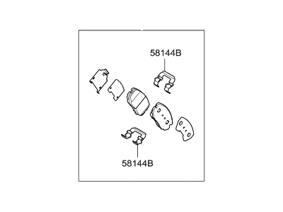 Hyundai S5810-13LA1-1NA Car Care Front Disc Brak Pad Kit