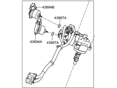 Hyundai 43800-2D105 Actuator Assembly-Gear