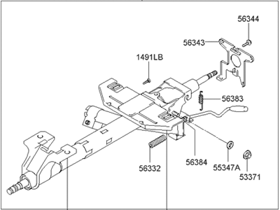 Hyundai 56310-3D000 Column & Shaft Assembly-Steering