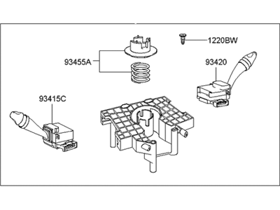 Hyundai 93460-2D000 Switch Assembly-Multifunction