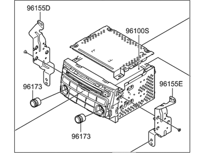 Hyundai 96560-3V532-VD4 Head Unit Assembly-Avn