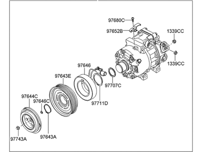 Hyundai 97701-3K520-RM Reman A/C Compressor