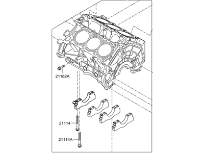 Hyundai 318G3-3CU00 Block Sub Assembly-Cylinder