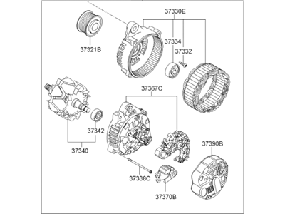 Hyundai 37300-2G400 Alternator Assembly