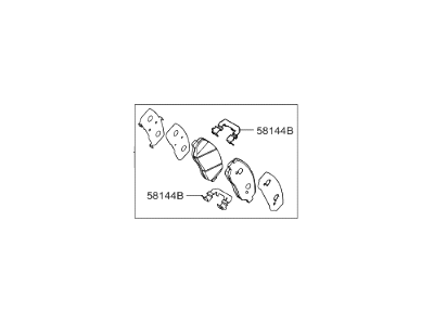Hyundai 58101-4ZA70 Front Disc Brake Pad Kit