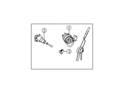Hyundai 81905-2L111 Lock Key & Cylinder Set