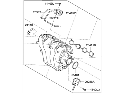 Hyundai Accent Intake Manifold - 28310-2B600