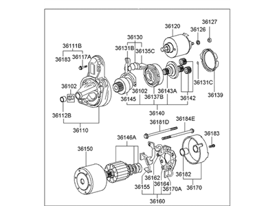 Hyundai 36100-37210-RM Reman Starter Assembly