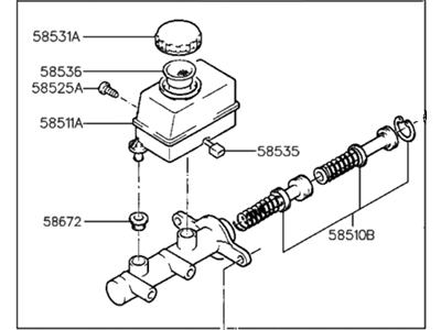 Hyundai Elantra Brake Master Cylinder Reservoir - 58510-29315