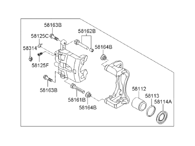 Hyundai Accent Brake Caliper - 58180-1RA00