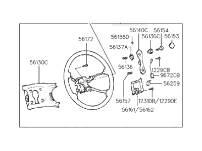Hyundai 56120-34391-AQ Steering Wheel Body Assembly