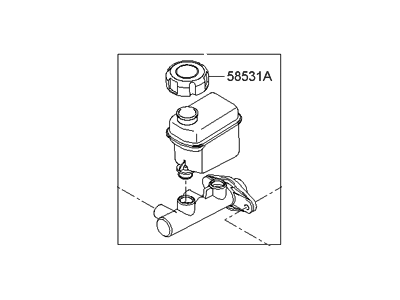 Hyundai Sonata Brake Master Cylinder Reservoir - 58510-3K000