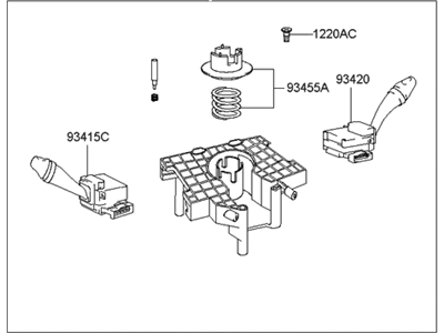 Hyundai 93460-38051 Switch Assembly-Multifunction