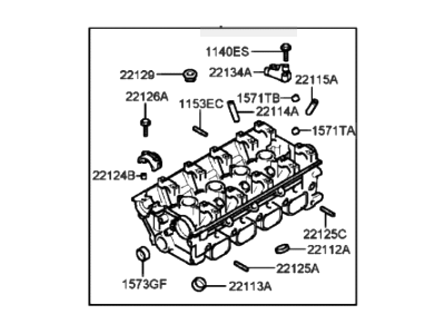 Hyundai 22100-38103 Head Assembly-Cylinder