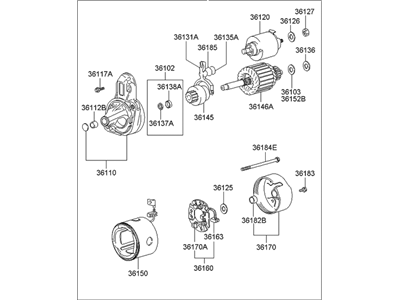 Hyundai Accent Starter Motor - 36100-22855