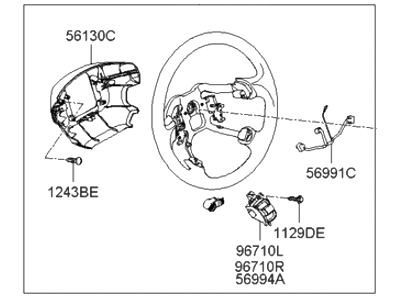 Hyundai 56110-3K280-QZ Steering Wheel Body Assembly