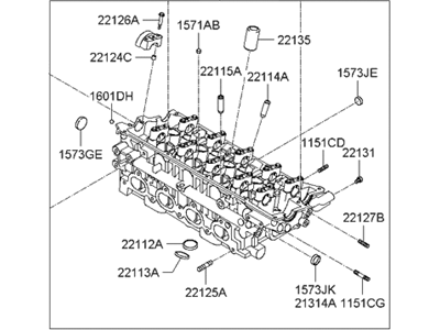 Hyundai 22100-23730 Head Assembly-Cylinder