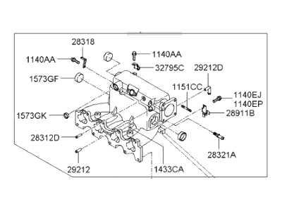 Hyundai 28310-23601 Manifold Assembly-Intake