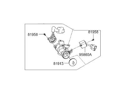 Hyundai Elantra Ignition Switch - 81910-2H010