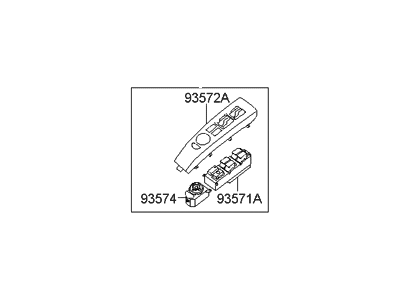Hyundai 93570-2B120-BS Power Window Main Switch Assembly