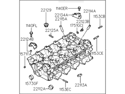 Hyundai 22100-33020 Head Assembly-Cylinder