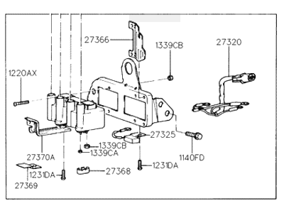 1995 Hyundai Elantra Ignition Coil - 27301-23003