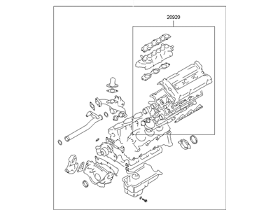 Hyundai 20910-39A01 Gasket Kit-Engine Overhaul