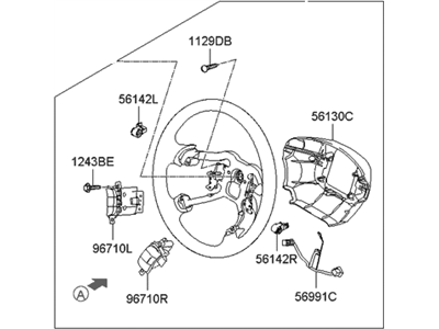 Hyundai 56110-3L962-WK Steering Wheel Body Assembly