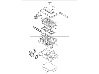 Hyundai 20910-3EA00 Gasket Kit-Engine Overhaul