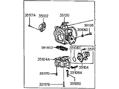 Hyundai 35100-35300 Body Assembly-Throttle
