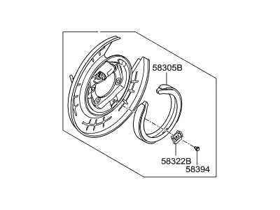 2015 Hyundai Sonata Brake Dust Shield - 58250-C1100