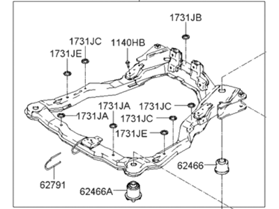 Hyundai 62410-2D011 Crossmember Assembly-Front