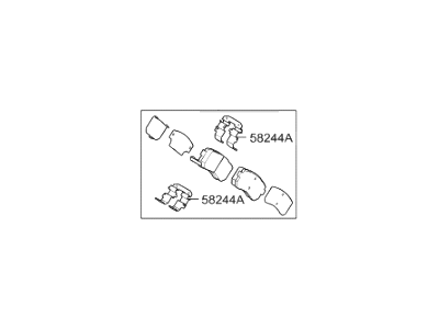 Hyundai S5830-22HA5-1 Car Care Rear Disc Brak Pad Kit