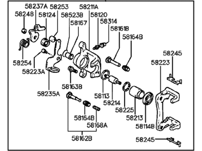 Hyundai 58310-35A01 Caliper Kit-Rear Brake,LH