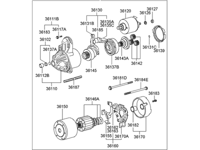 Hyundai 36100-38050-RM Reman Starter Assembly