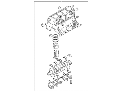 Hyundai 21102-33D00 Engine Assembly-Short