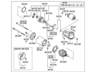 Hyundai 36100-37230 Starter Assembly